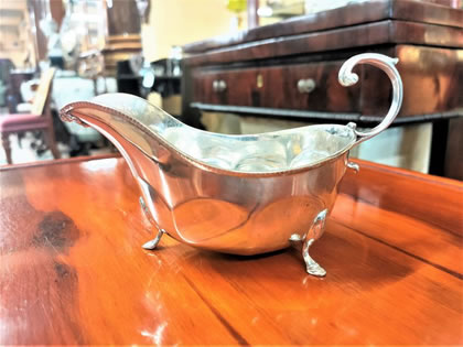 Silver sauce boat