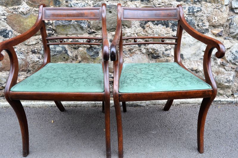 Pair of georgian mahogany chairs 
