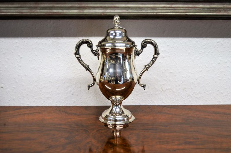 Irish silver cup & cover