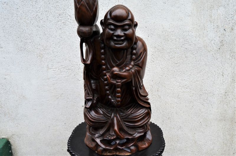Carved chinese wooden figure
