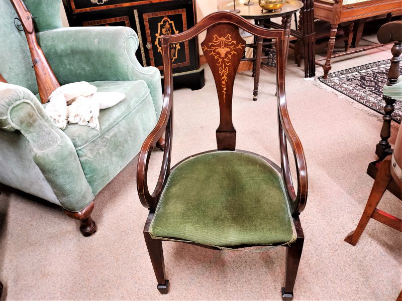 Edwardian mahogany armchair