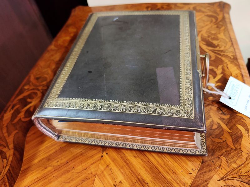 Leather bound photograph album