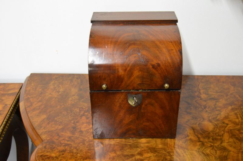 19th century walnut decanter box