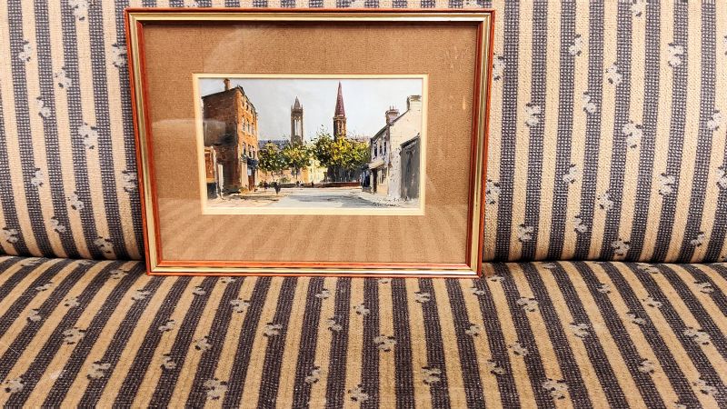 Framed oil painting