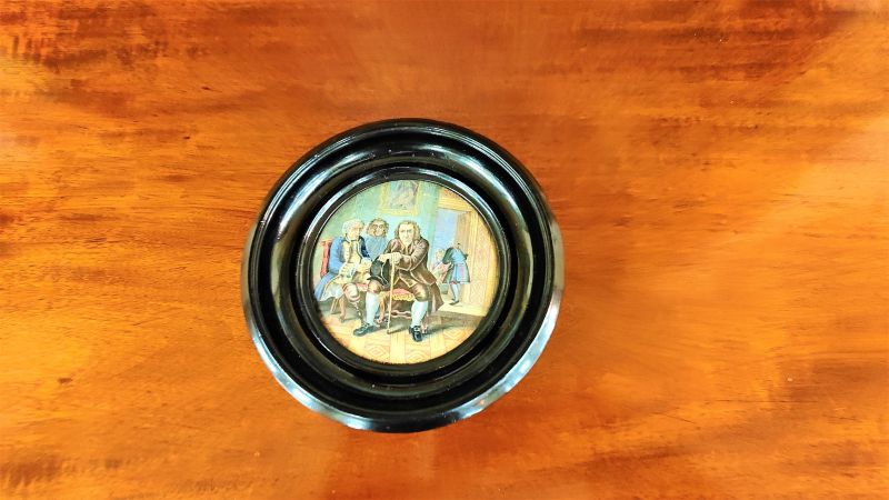 Framed victorian pot lid