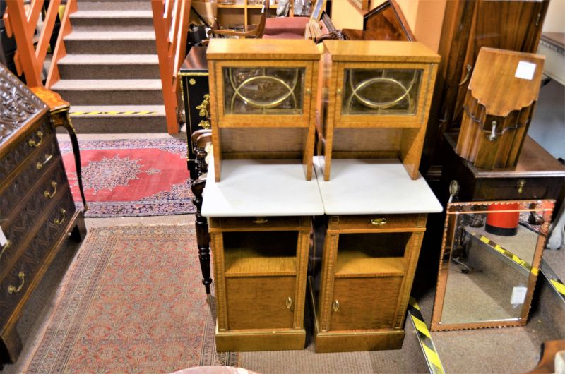 Pair of french marble pedestals