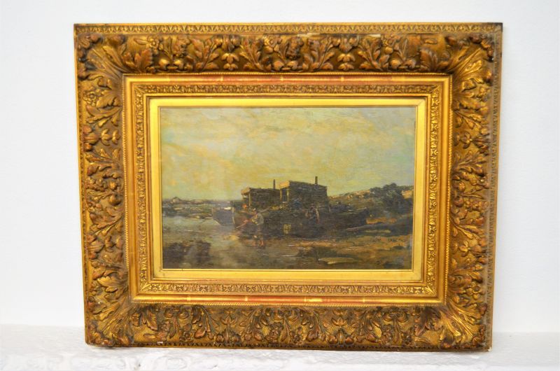Gilt framed oil painting