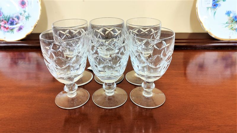 Set of six waterford glasses