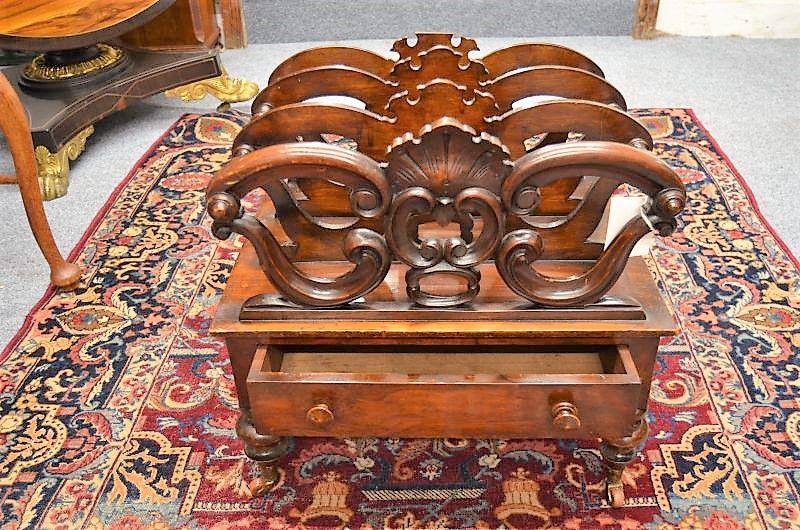 19th century mahogany canterbury