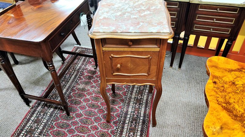 French marble top pedestal