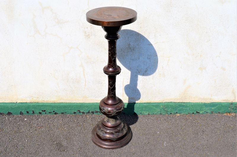 Japanese bronze pedestal