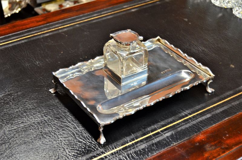 Silver inkwell