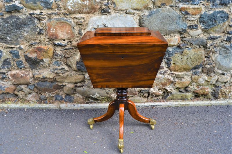 Georgian mahogany tea poy 