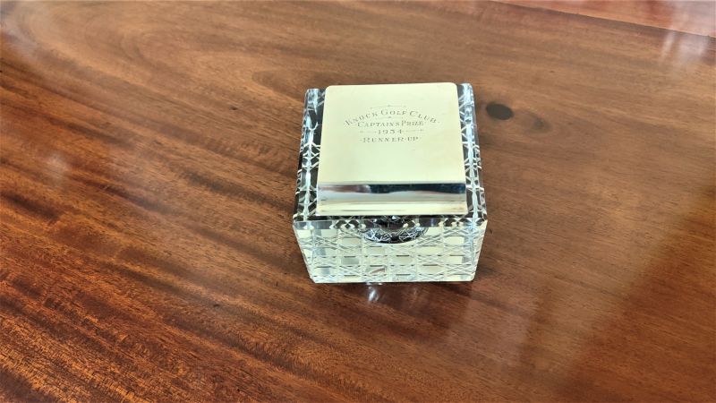 Silver mounted glass inkwell