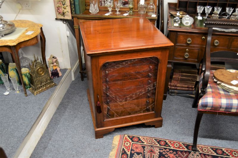 19th century mahogany collectors cabinet
