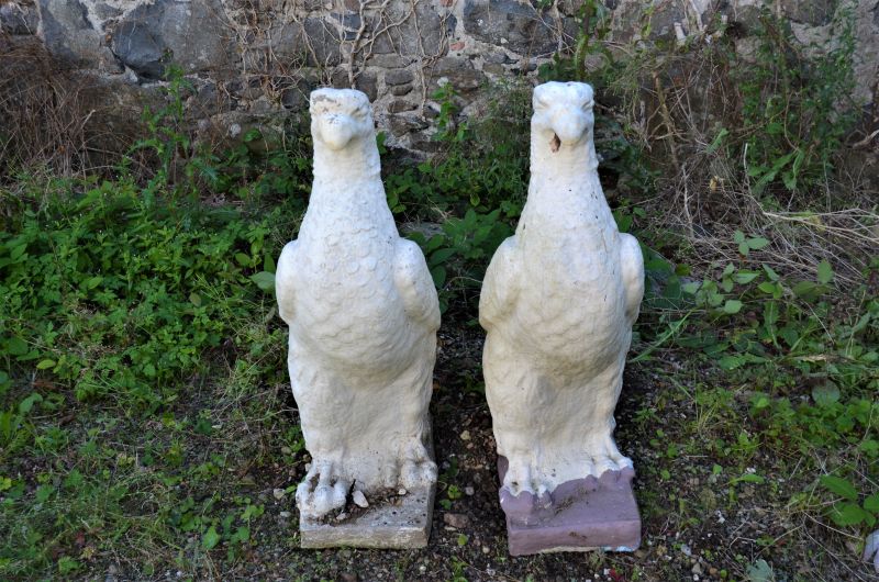 Two large garden concrete eagles / sculptures