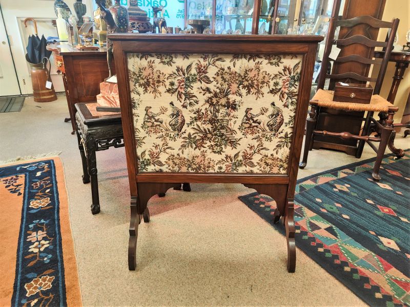 Mahogany fire screen 