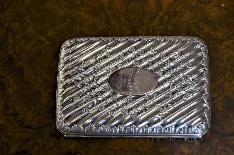 Silver cigarette case