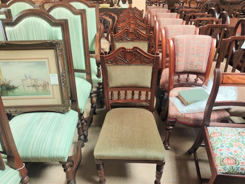 Set six victorian mahogany chairs