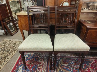 Pair of edwardian mahogany chairs