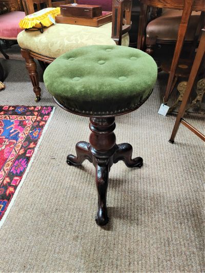 Victorian mahogany adjustable stool 