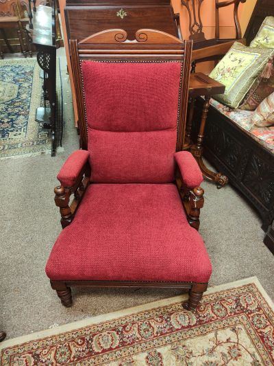 Late victorian oak armchair