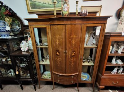Edwardian mahogany display cabinet