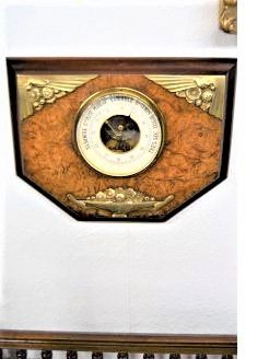 Art deco french walnut barometer 
