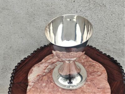Silver trophy cup