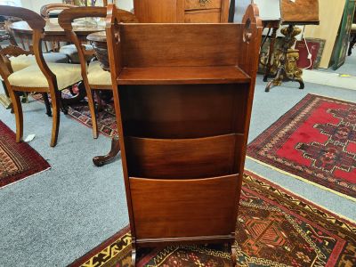 Standing mahogany floor bookcase