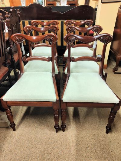 Set of six victorian mahogany chairs
