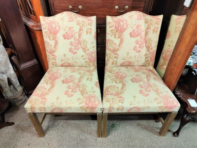 Pair giltwood chairs