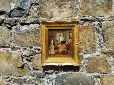Gilt framed oil on board