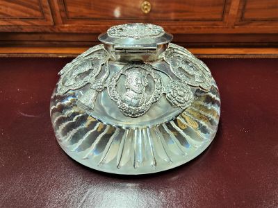Silver mounted ink stand