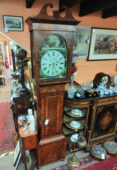 19th century mahogany cased grandfather clock