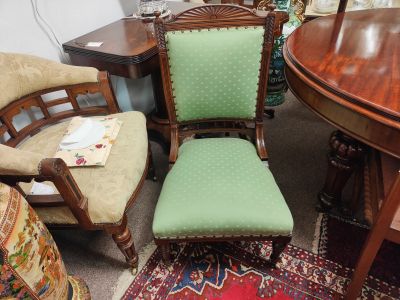 Victorian mahogany low chair