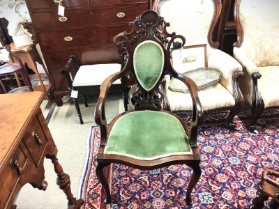Edwardian mahogany armchair