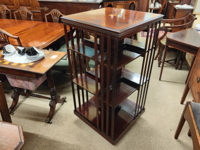 Edwardian mahogany revolving bookcase