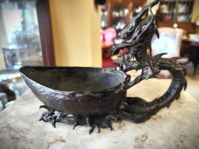 Antique oriental bronze dragon