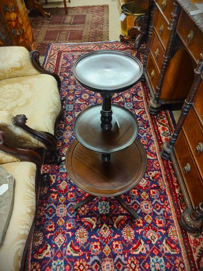 Mahogany three tier stand