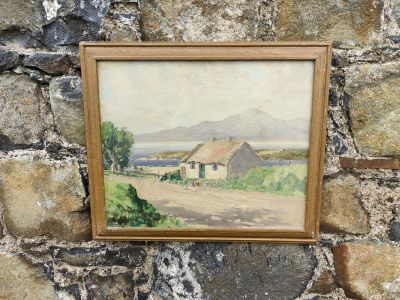 Framed oil on canvas by rowland hill