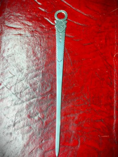Irish silver meat skewer