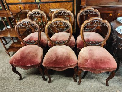 Set of six mahogany chairs