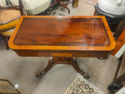 Regency mahogany card table