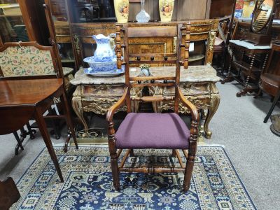 Oak wing armchair