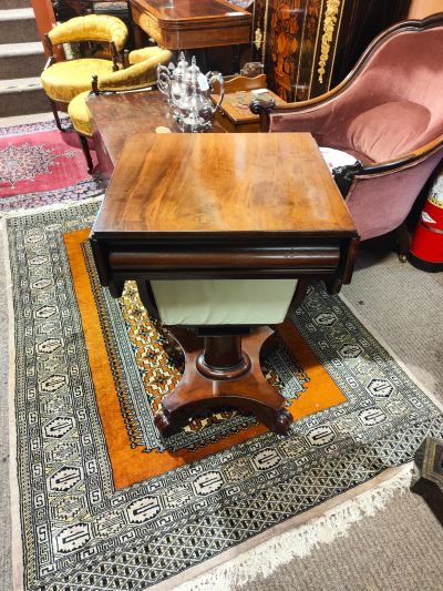 Victorian mahogany work table