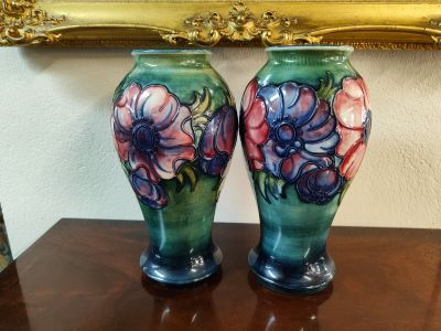 Pair of moorcroft vases