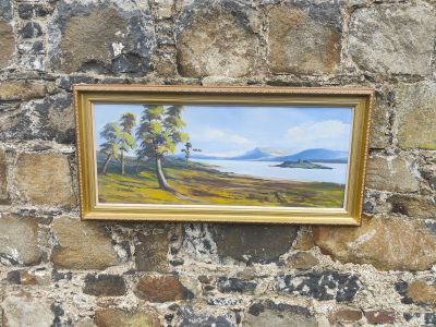 Framed oil painting by dennis thornton