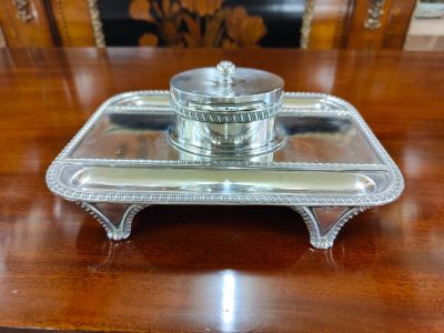 Silver inkwell