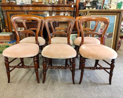 Set of six victorian mahogany chairs